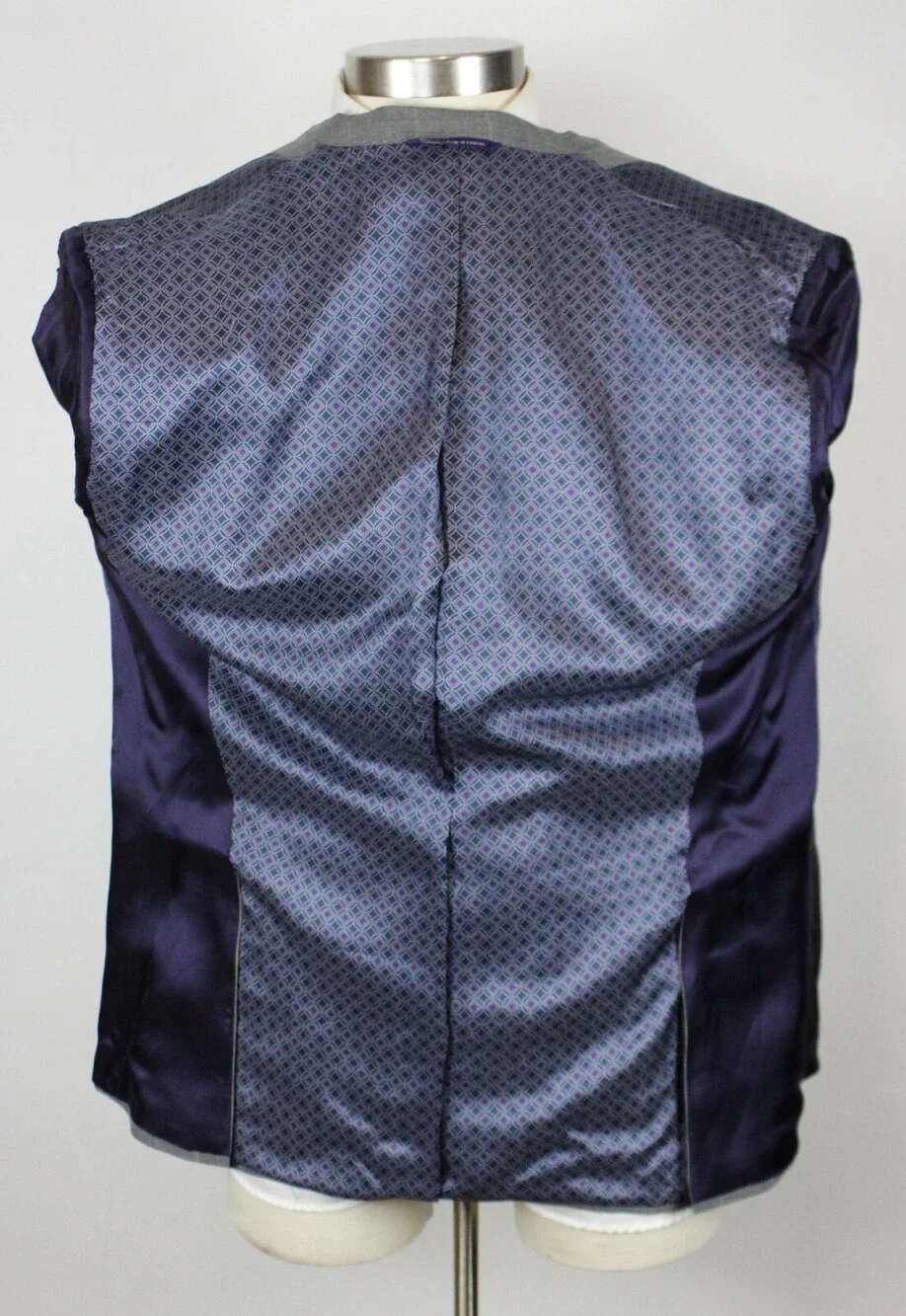 Ted Baker Sport Coat 46 R Mens Grey Green Windowpane Wool Regular Fit Blazer New